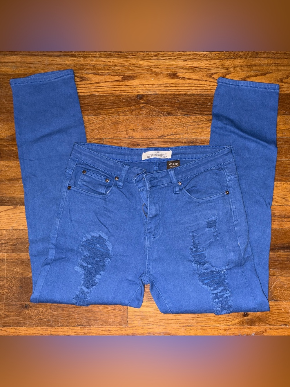 Blue Distressed Women’s Jeans